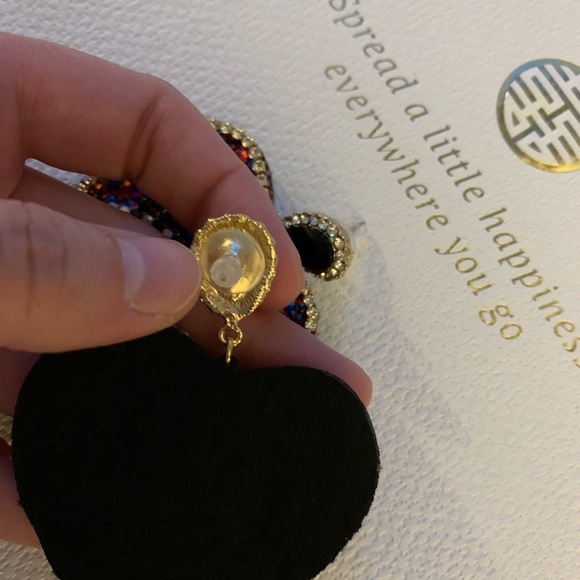 Glitter evil eye earrings - Picture 3 of 3